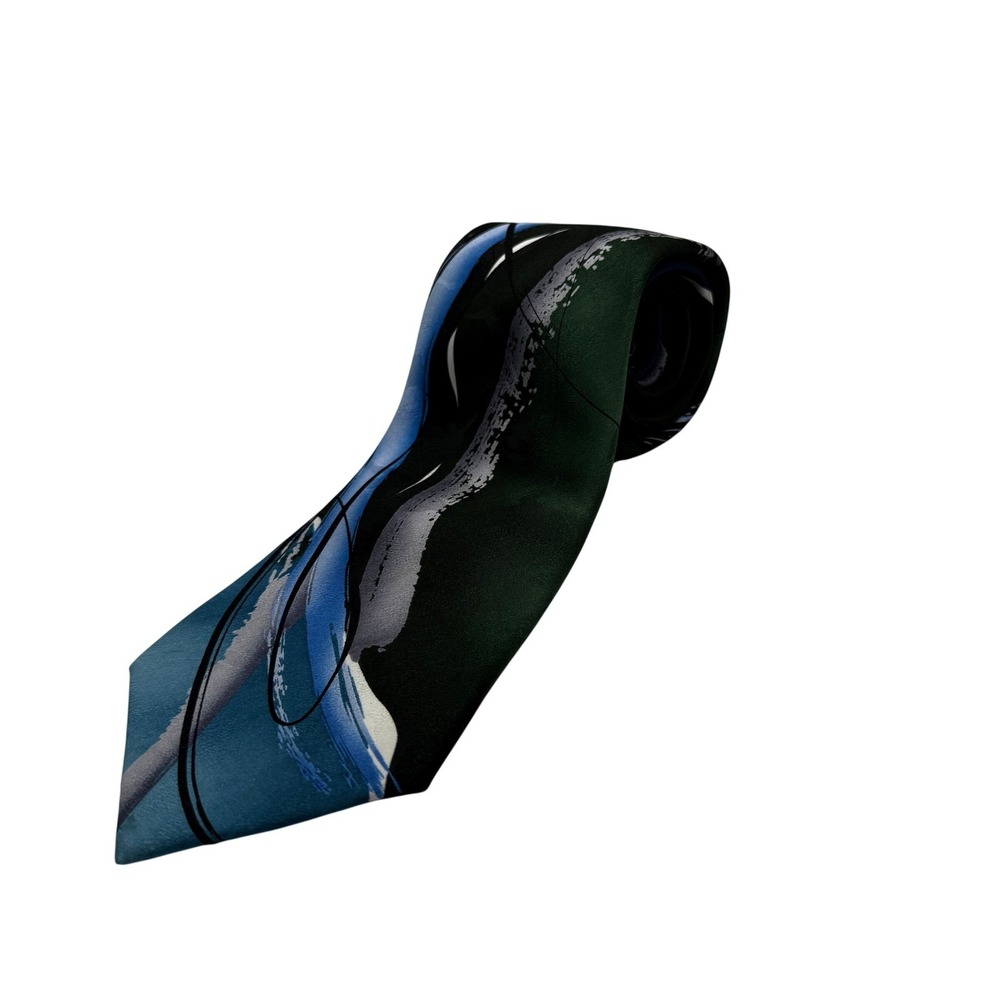 J. Garcia Mens Silk Tie Collection 58 Guy w/ Exploding Nose Blue Black‎ Abstract
